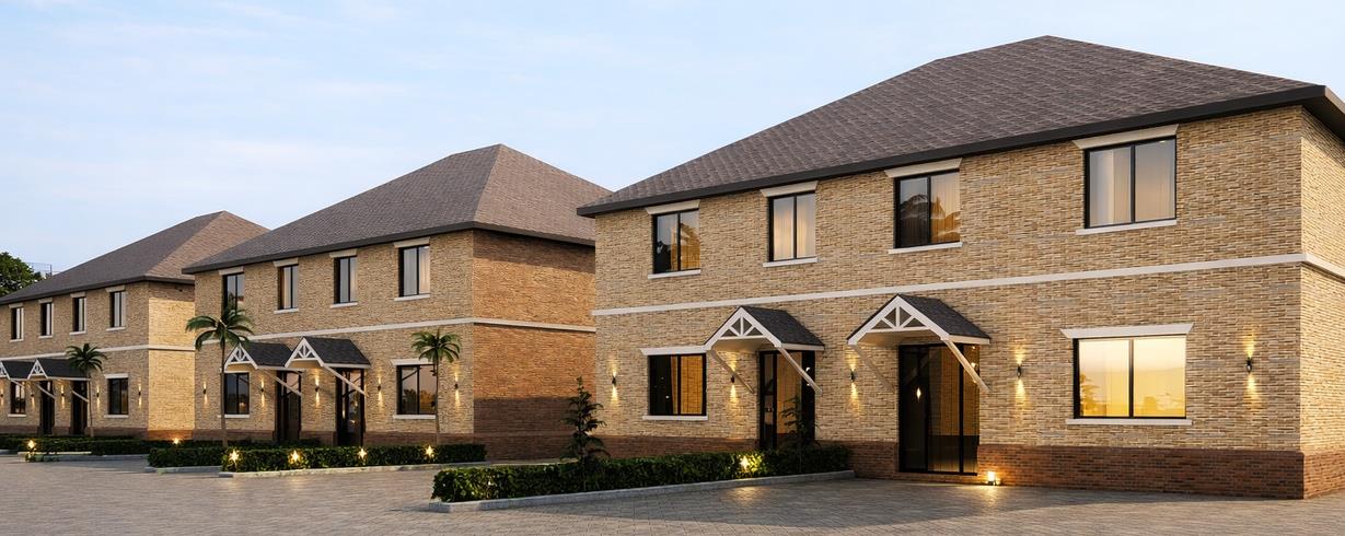 Architectural view of the homes at Bourne End Lane